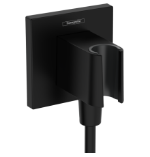 Шланговое подсоединение с держателем для душа hansgrohe FixFit Porter E матовый черный 26889670