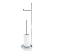 Стойка напольная Decor Walther DW 6700 с ершиком и бумагодержателем хром/белый 0838400