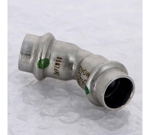 Угольник пресс 45° Viega Sanpress Inox 15 мм нержавеющая сталь 435776