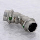 Угольник пресс 45° Viega Sanpress Inox 15 мм нержавеющая сталь 435776
