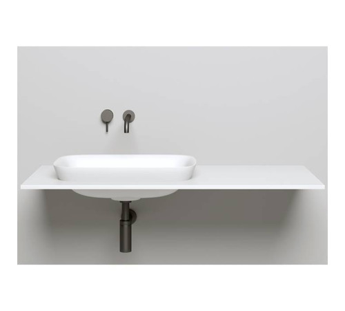 Раковина накладная Salini Marea 60х40х16 см S-Stone белый матовый 1802202M