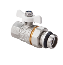 Кран шаровой Högert Technik Premium ГОСТ 1/2 НВ PN 40 бабочка с полусгоном и кольцом BV92104