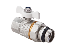 Кран шаровой Högert Technik Premium ГОСТ 3/4 НВ PN 40 бабочка с полусгоном и кольцом BV92105