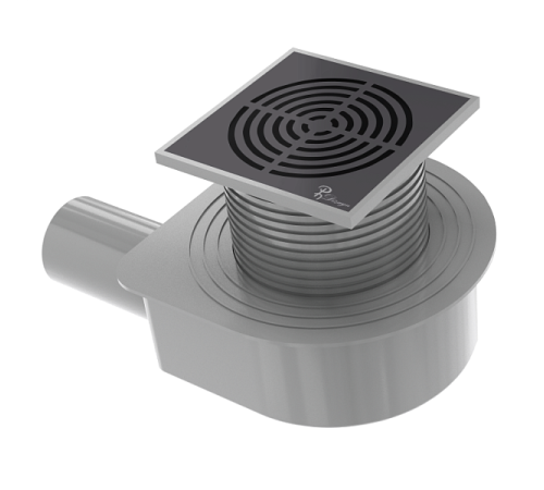 Душевой трап Boheme 10x10 см черный 984-10-B