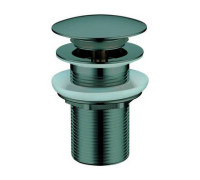 Донный клапан для раковины Boheme Uno с переливом глянцевый графит 612/2-SGM