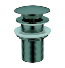 Донный клапан для раковины Boheme Uno с переливом глянцевый графит 612/2-SGM