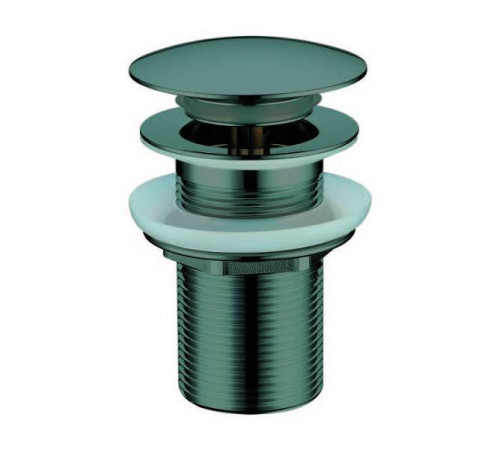 Донный клапан для раковины Boheme Uno с переливом глянцевый графит 612/2-SGM