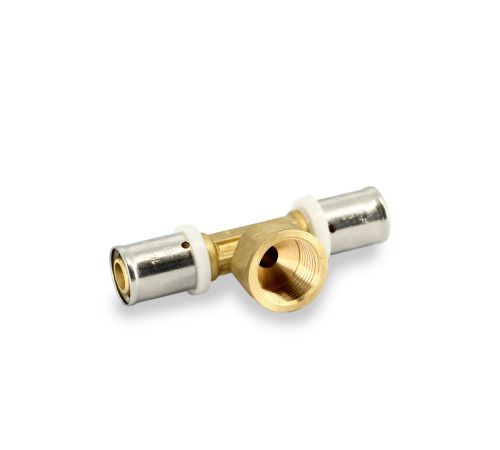 Тройник пресс Valtec 16х1/2х16 мм ВР 507878