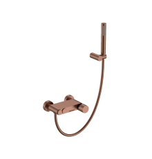 Смеситель для душа Boheme Stick Diamond накладной с душевым комплектом шлифованная бронза 123-BRB