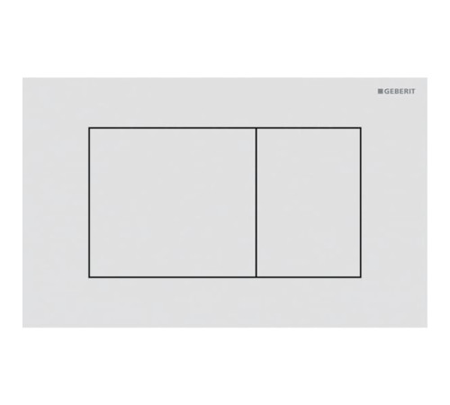 Клавиша смыва Geberit Sigma40 для двойного смыва квадратная белый матовый 115.629.JT.1