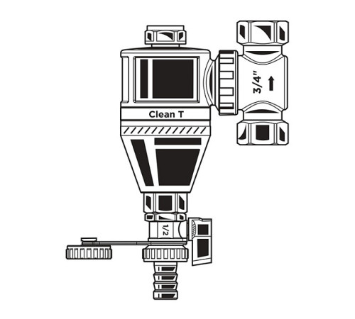 Сепаратор шлама Flamco Clean T DN25 28053