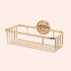Полка-решетка для ванной подвесная TW Bristol 527 прямоугольная 24x14x7 см золото TWBR527oro