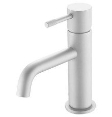 Смеситель для раковины Boheme Uno высота 17,2 см излив 12 см белый матовый 461-MW
