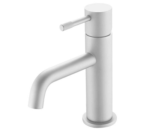 Смеситель для раковины Boheme Uno высота 17,2 см излив 12 см белый матовый 461-MW
