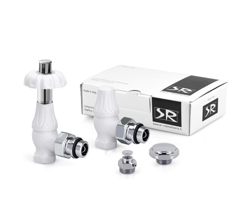Комплект вентилей угловых термостатических SR Rubinetterie Floral Old Style 1/2 белый K371-1500VC0A