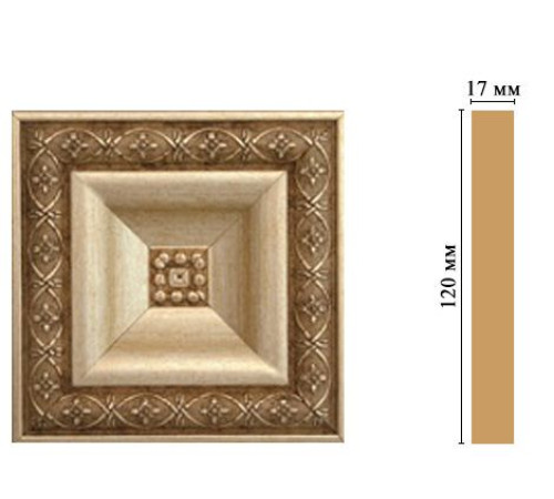 Вставка декоративная DECOMASTER D208 120х120х22 мм D208-933