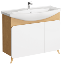 Тумба под умывальник напольная AQUATON Basic 1065х865х460 мм дуб золотой BAS0110DZ