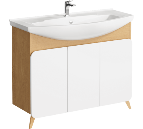 Тумба под умывальник напольная AQUATON Basic 1065х865х460 мм дуб золотой BAS0110DZ