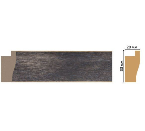 Багет из полистирола DECOMASTER FM3-2 38х20х2850 мм FM3-2