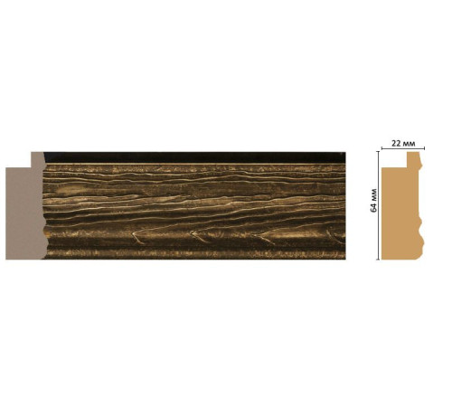 Багет из полистирола DECOMASTER FM14-1 64х22х2850 мм FM14-1