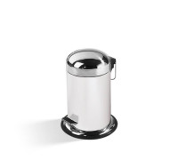 Ведро с педалью напольное Decor Walther TE 30 17x31 см белый / сталь полированная 0608173