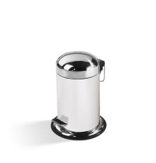 Ведро с педалью напольное Decor Walther TE 30 17x31 см белый / сталь полированная 0608173