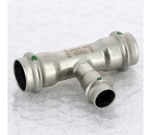 Тройник пресс Viega Sanpress Inox 22x15x22 мм нержавеющая сталь 435936