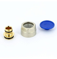 Соединитель обжимной REHAU RAUTITAN flex/pink 16x2.2 мм - 3/4 EK никелированный 266352