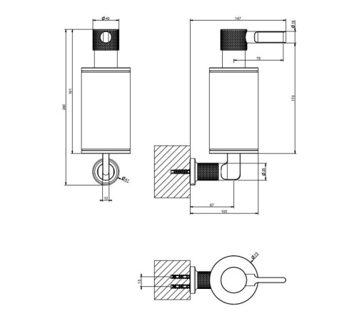 Дозатор для жидкого мыла подвесной Gessi Inciso белый/Brushed Brass PVD 58513#727
