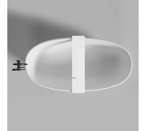 Полка для ванны Salini Gabbiano 900х200х72 мм S-Stone белая матовая 1906202M