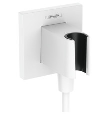 Шланговое подсоединение с держателем для душа Hansgrohe FixFit E матовый белый 26889700