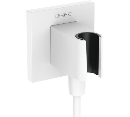 Шланговое подсоединение с держателем для душа Hansgrohe FixFit E матовый белый 26889700