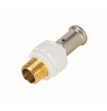 Муфта-пресс Henco PVDF НР 26x3/4 белая 17PKW-2605