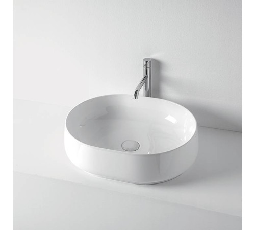 Раковина накладная Kerasan F10 56х44 см без отверстия белая 460501