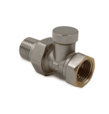 Клапан запорный прямой Primoclima Armature 1/2 никель PC1212RS