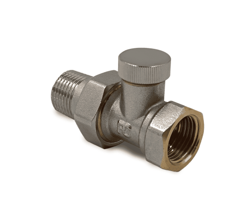 Клапан запорный прямой Primoclima Armature 1/2 никель PC1212RS