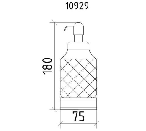 Дозатор для жидкого мыла Boheme Royal Cristal настольный бронза 10929-BR
