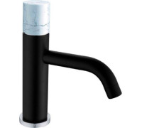 Смеситель для раковины Boheme Stick черный матовый / белый мрамор 121-B-MR-W