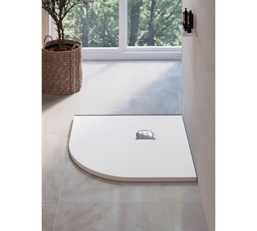 Душевой поддон полукруглый RGW ST/R-W 1000x1000 мм белый искусственный камень 16153100-01