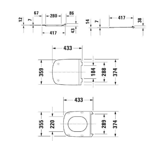 Сиденье для унитаза Duravit DuraStyle с микролифтом петли нержавеющая сталь белое 0063790000