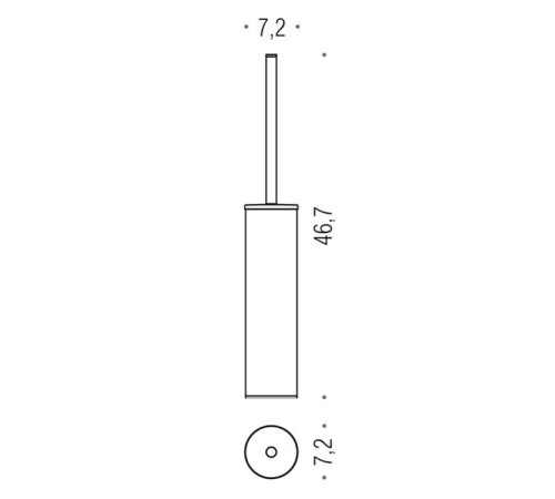 Ерш туалетный напольный Colombo Design Mini PVD золото матовое B4006.OM