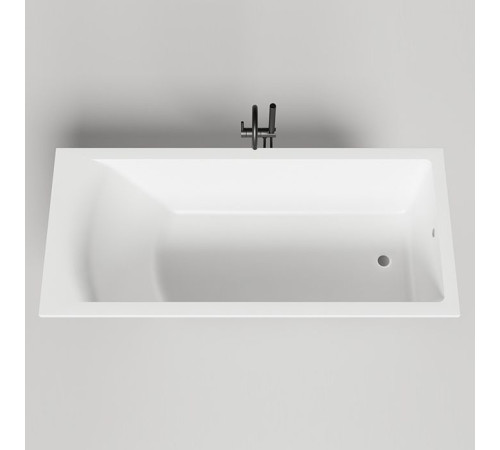 Ванна встраиваемая Salini Cascata 170х70х55.2 см S-Stone белый матовый с ножками и сифоном 23101H/104423M