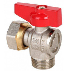 Кран шаровой Högert Premium угловой 1/2 НВ PN 25 бабочка с накидной гайкой BV53304