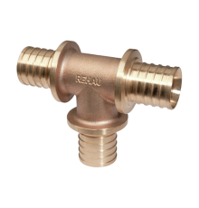 Тройник равнопроходной REHAU RAUTITAN RX 25 мм бронзовый 14564521001