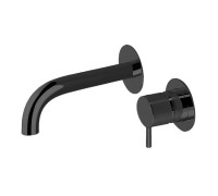 Смеситель для раковины Cisal Less New настенный черный матовый LN00551D40