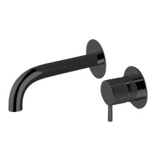 Смеситель для раковины Cisal Less New настенный черный матовый LN00551D40