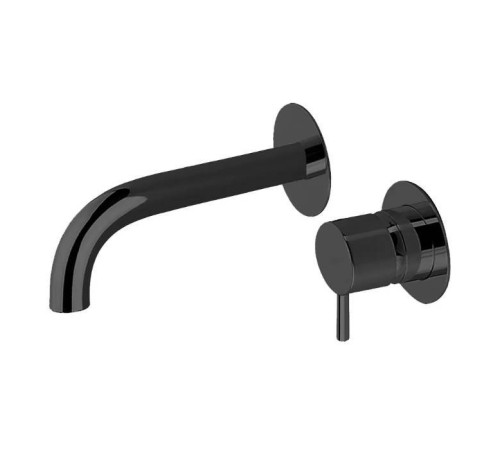 Смеситель для раковины Cisal Less New настенный черный матовый LN00551D40