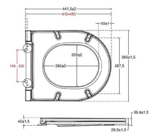 Крышка-сиденье для унитаза Allen Brau Reality 4.32007.AN