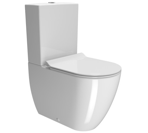Бачок для напольного унитаза GSI PURA 8691BS11 со смывным механизмом Белый глянцевый 8691BS11