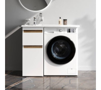 Тумба под столешницу для стиральной машины напольная AM.PM X-Joy 40 см 2 ящика белый глянец M85AFSX0402WG